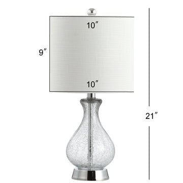 Playa 21" Metal/Bubble Glass LED Table Lamp - JONATHAN Y